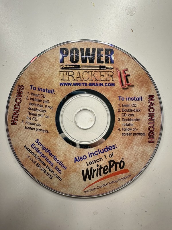 POWER TRACKER Professional File Management Tracking Software Writers WIN/MAC