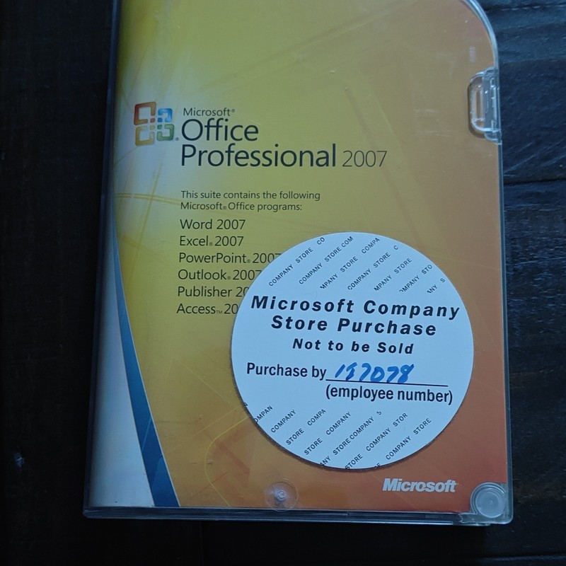 Microsoft Office Professional 2007 Office Software Suites CD Software Suite