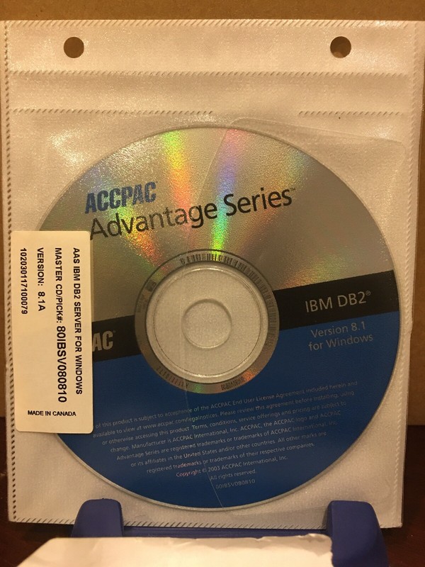 RARE Brand New ACCPAC Advantage Series for IBM DB2 Master CDs. Windows And Linux gallery