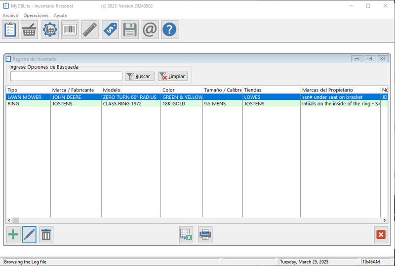 @@@ Home Inventory Tracking Software w/ photos, notes & reports (.pdf/.xls) @@@ gallery