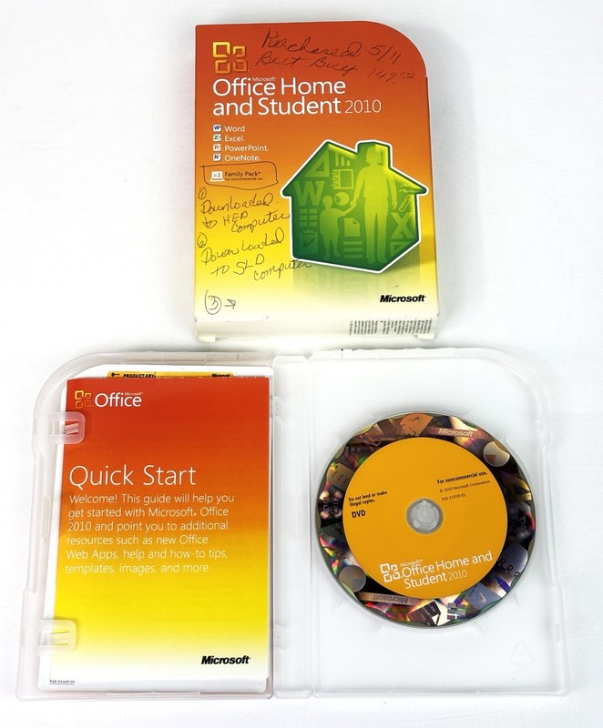 Microsoft Office 2010 Home and Student Family Pack For 3 PCs With Product Key