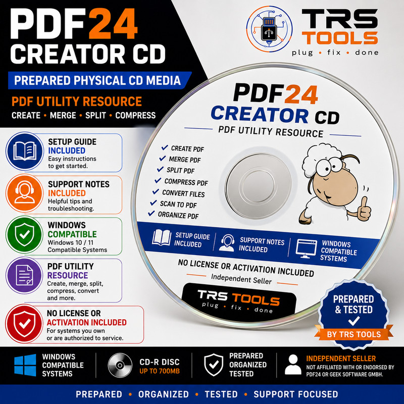 PDF24 Creator Prepared CD Media PDF Utility Setup Guide TRS Tools