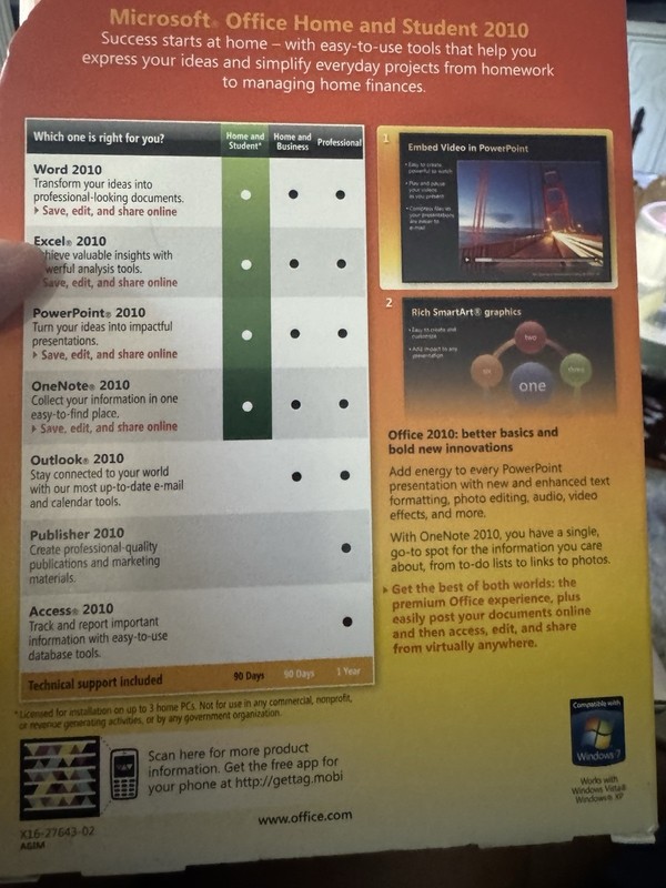 Microsoft Office Home and Student 2010 Software for Windows w/ Product Key gallery