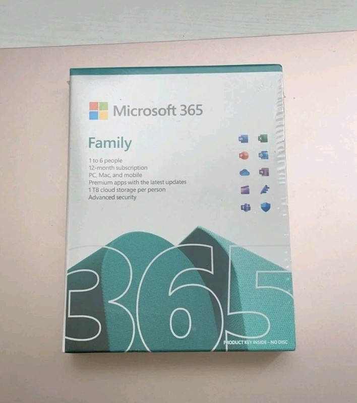 Microsoft 365 Family 6 User PC /Mac License – 12 Month Subscription Product Key