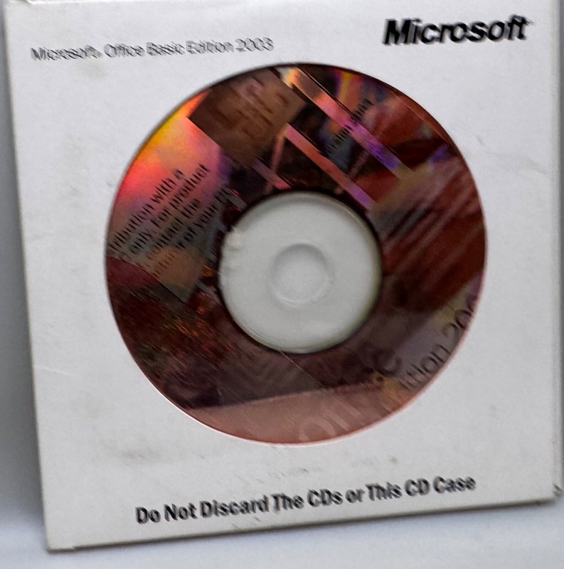 Microsoft Office Basic Edition 2003 CD Sealed with Activation Code