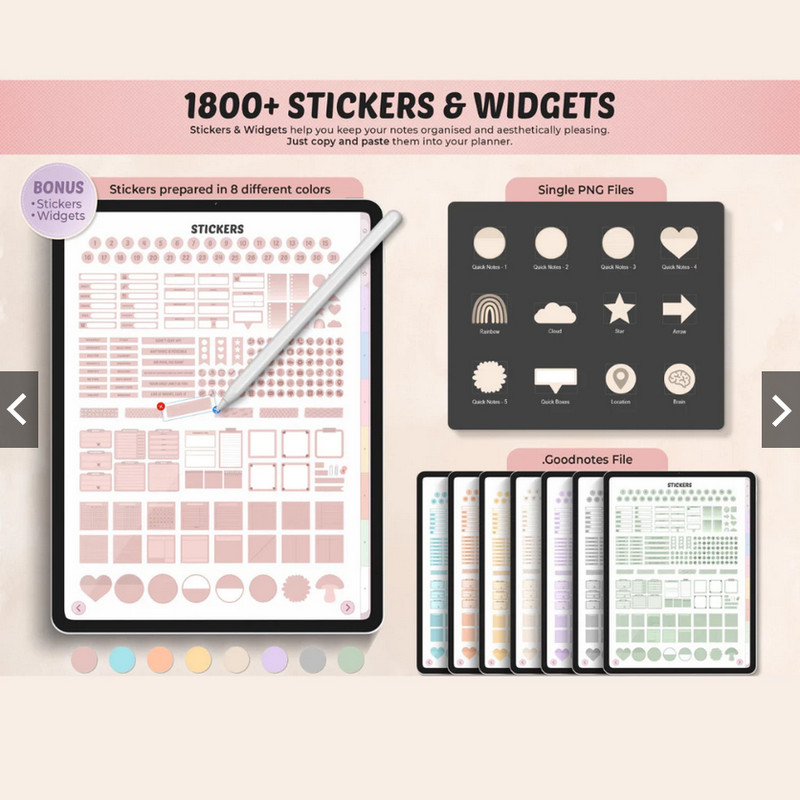 Digital Planner 2025 2026 Undated All In One Daily Weekly Monthly GoodNotes gallery