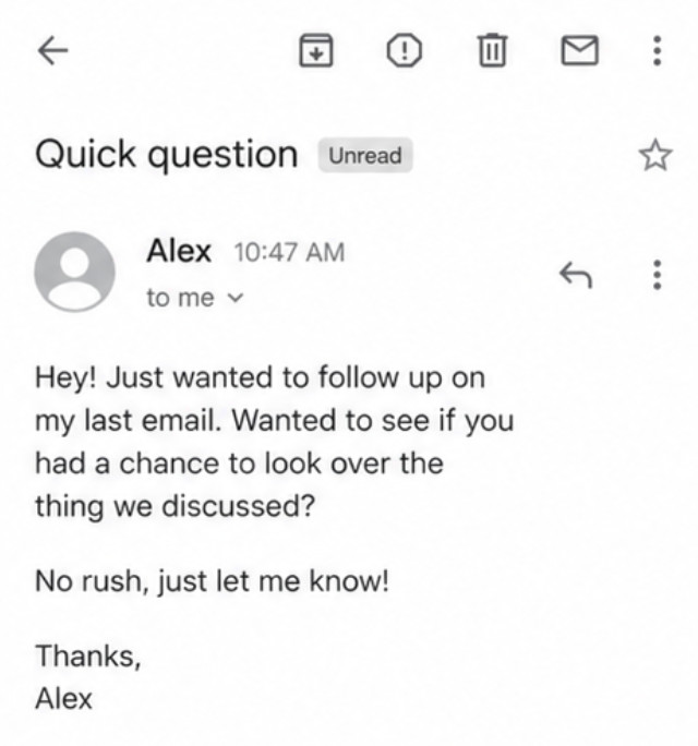 An Email You Were supposed to Reply (Still Marked as Unread)