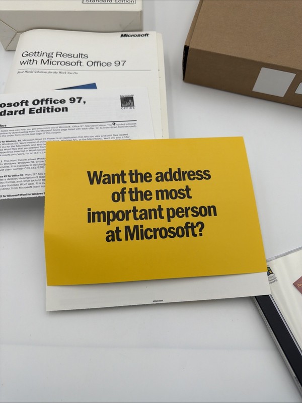 Microsoft Office 97 Standard Edition Complete Big Box CD-ROM Windows 95 NT gallery
