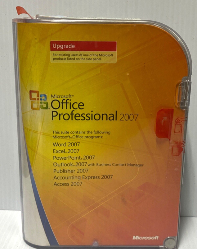 BRAND NEW – Microsoft Office Professional Pro 2007 Software Genuine Upgrade
