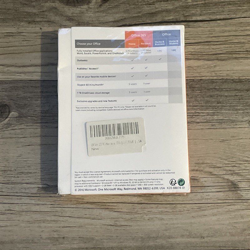 Microsoft Office Home and Student 2016 Windows 1 User PC Key Card No DISK NEW gallery