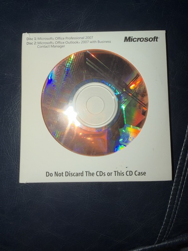Microsoft Office 2007 Professional Disc 2 Office Outlook -2007 W/ Contact Mngr