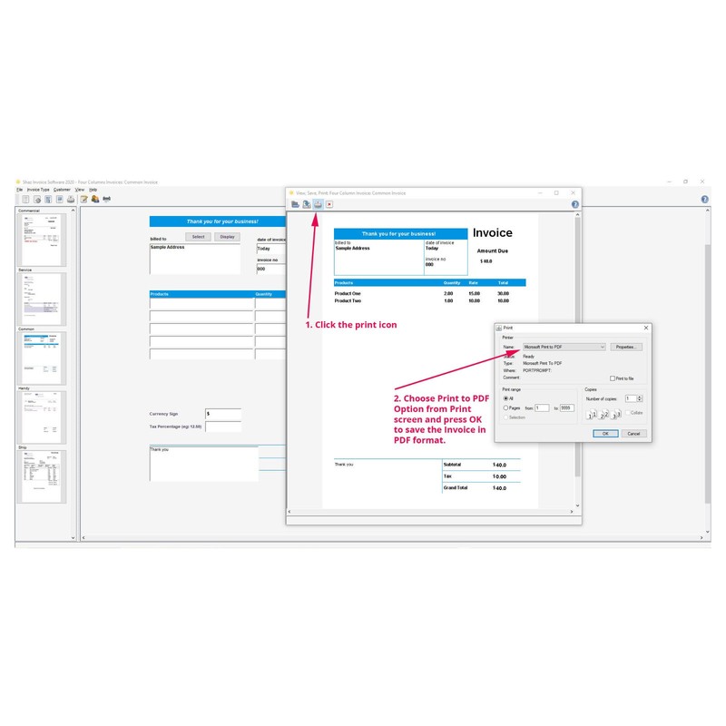 Shaz Invoice Software 2020 Small Business Billing App Forms Simple AT SOFT06 gallery