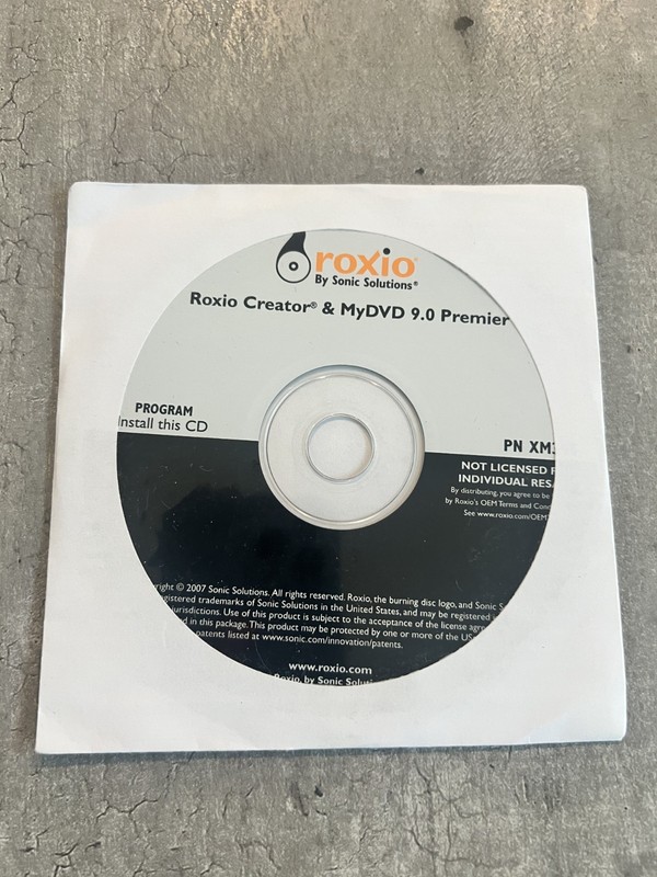 Roxio Creator & MyDVD 9.0 PREMIER OEM Install CD Dell – New Sealed