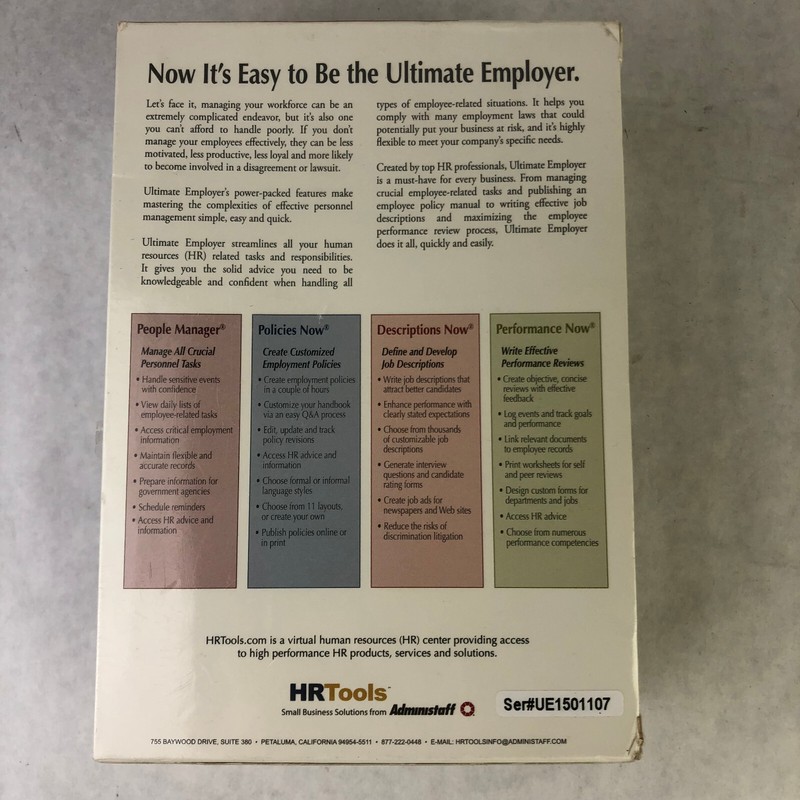 Ultimate Employer Workforce Management Software CD-ROM HR Work Tools Administaff gallery