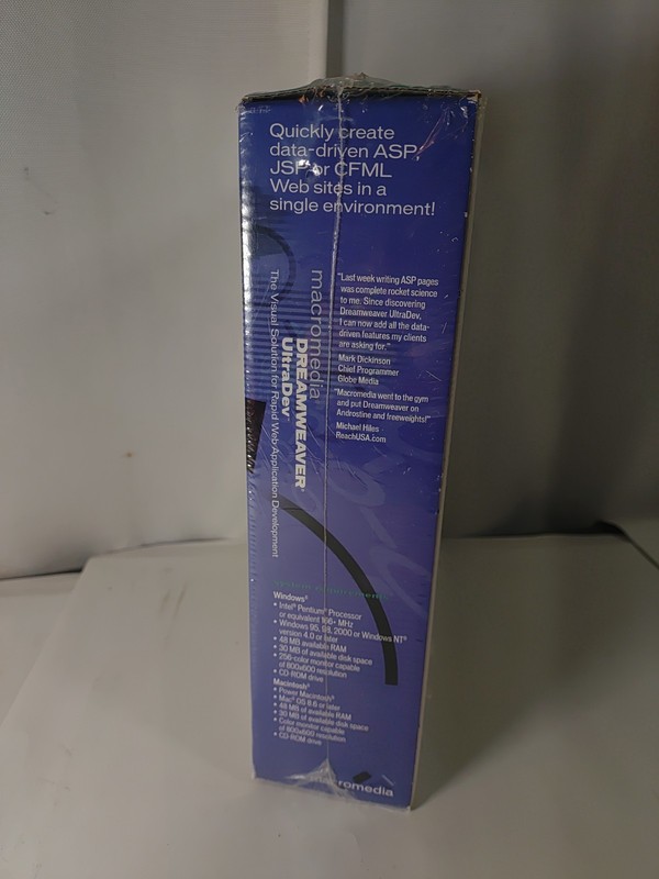 Macromedia Dreamweaver Ultradev Software Sealed Mac Windows 98 gallery