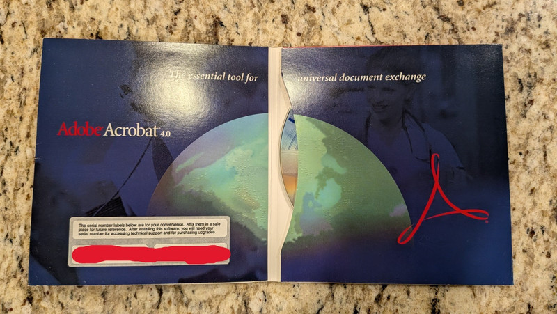 Adobe Acrobat 4.0 for Macintosh CD and sleeve With Serial Number gallery