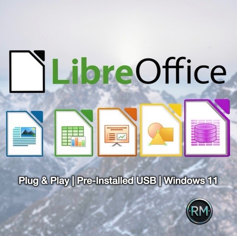 LibreOffice Portable USB Drive | Windows 11 | Microsoft Office Alternative | 8GB