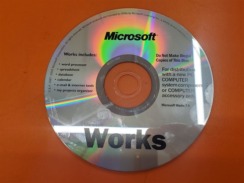⭐️⭐️⭐️⭐️⭐️ Microsoft Works 7.0 Disc Only No Product Key, Activation Code ETC.