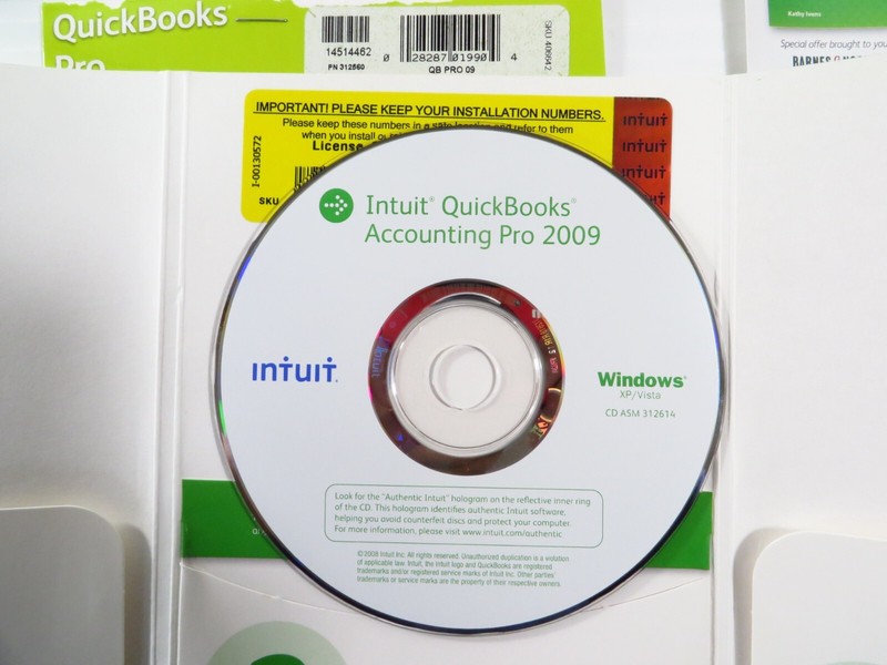 INTUIT QUICKBOOKS PRO 2009 FOR WINDOWS FULL RETAIL US VERSION =LIFETIME LICENSE= gallery