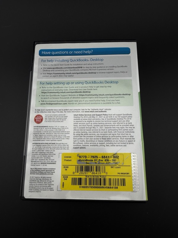 INTUIT QUICKBOOKS DESKTOP PRO 2018 FOR WINDOWS – RETAIL BOX – ORIGINAL gallery