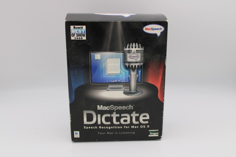 MacSpeech Dictate (Mac) speech recognition dictation OSX 10.5.1 NEW Sealed