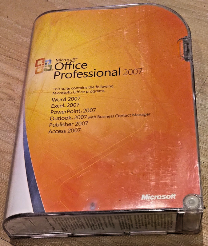 Microsoft Office 2007 Professional with Disc and product Key