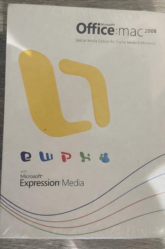 NEW SEALED Microsoft Office Mac 2008 Special Media Edition + Expression Media