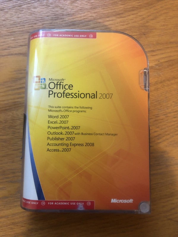 Microsoft Office Professional 2007 Full Version & Product Key -Academic Use Only