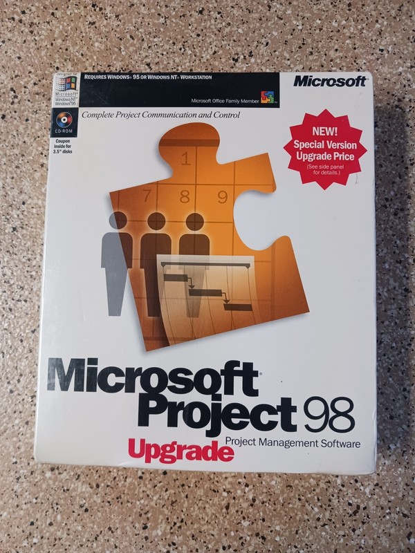 Microsoft Project 98 Upgrade – Project Management Software Brand New Sealed
