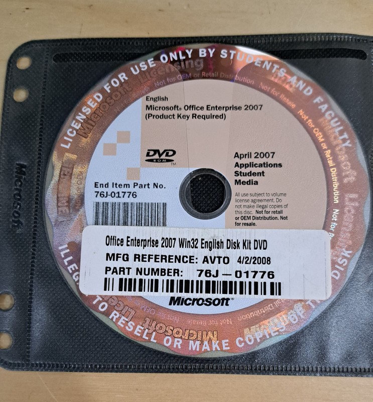 MIcrosoft Office 2007 Enterprise – DVD English