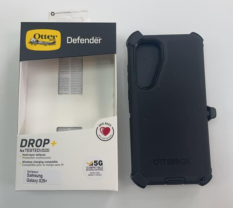OtterBox Defender Series Case With Belt Clip For Samsung Galaxy S25+ Plus-Black