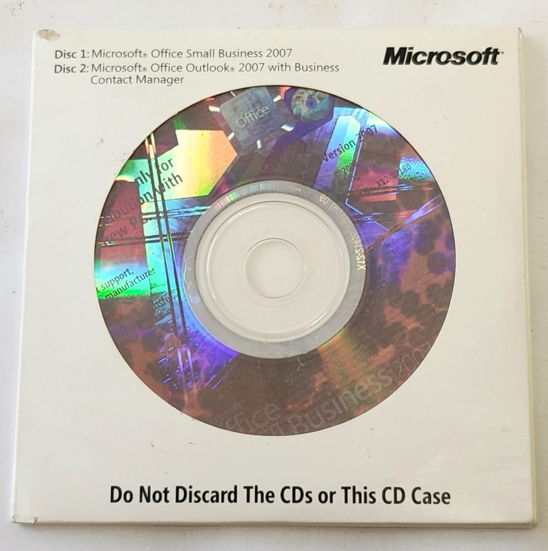 MICROSOFT OFFICE PROFESSIONAL 2007 OEM DELL W/ BUSINESS CONTACT MANAGER + KEY