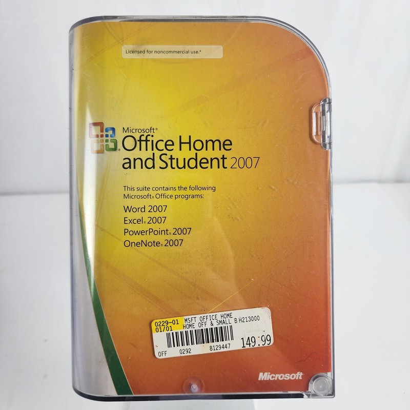 Microsoft MS Office 2007 Home & Student GENUINE Disc & Product Key w/ Case