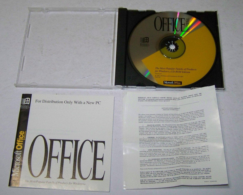 Microsoft Office Professional Version 4.3 – circa 1994 – vintage