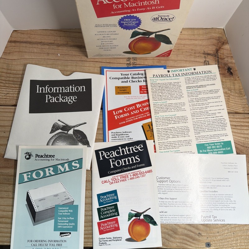 Peachtree Accounting For Macintosh 2.0 From 1993 Vintage gallery