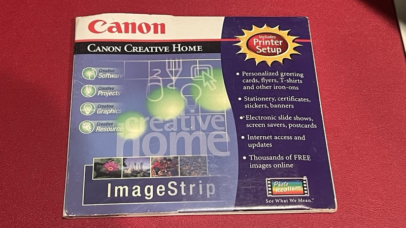 Canon Creative Home CD Printer Setup version 4.22h Cards Crafts Iron-ons Banner
