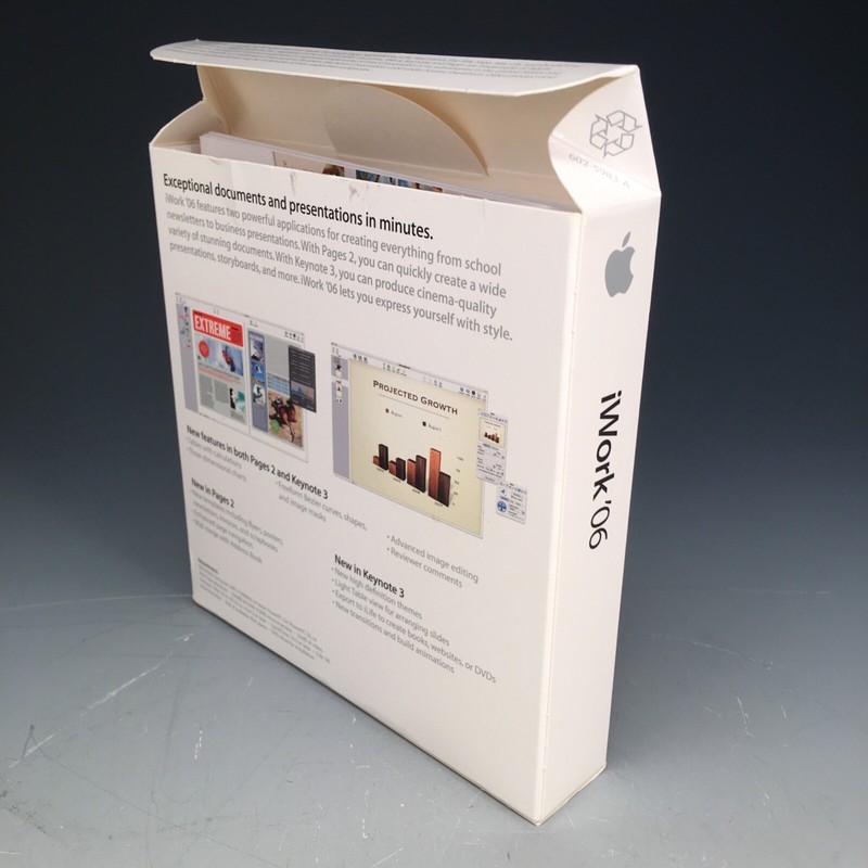 Vintage Apple iWork '06 (1 User/s) - Full Version for Mac MA222Z/A inc Serial #