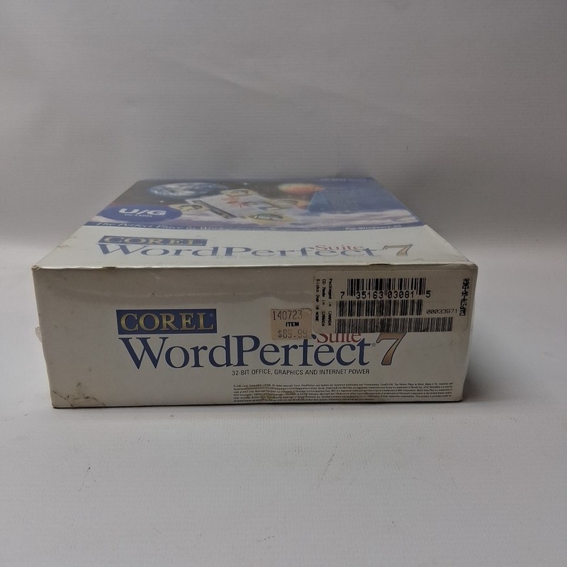 COREL WORDPERFECT SUITE 7 (NEW IN SEALED RETAIL BOX) for WINDOWS 95 gallery
