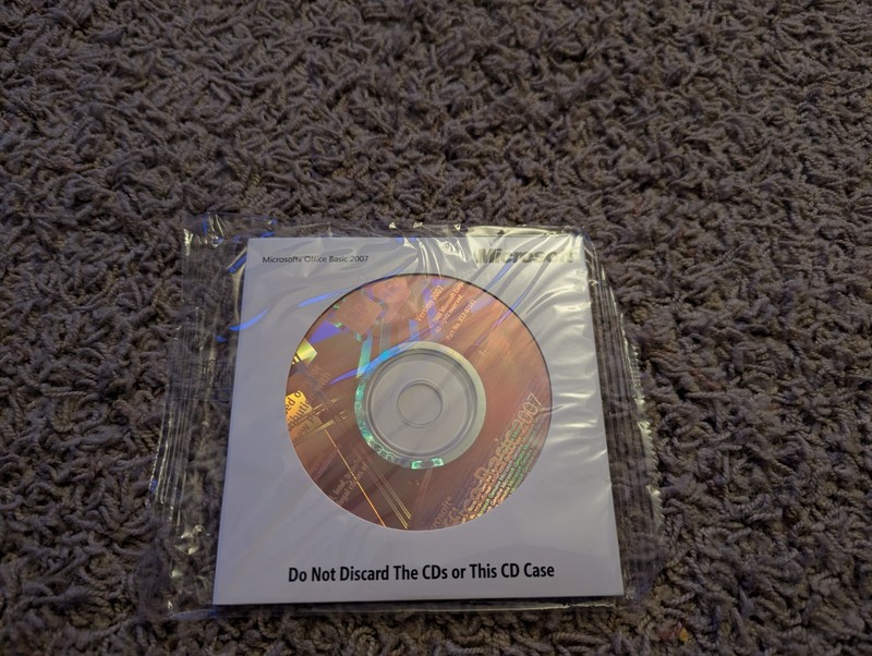 Microsoft Office Basic 2007 Full Version Dell 04F9TT W/ Product Key UNUSED