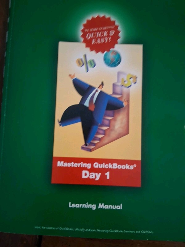 Lot of 3 Mastering Quickbooks Learning Manuals Day 1, 2, 3 & 4 gallery
