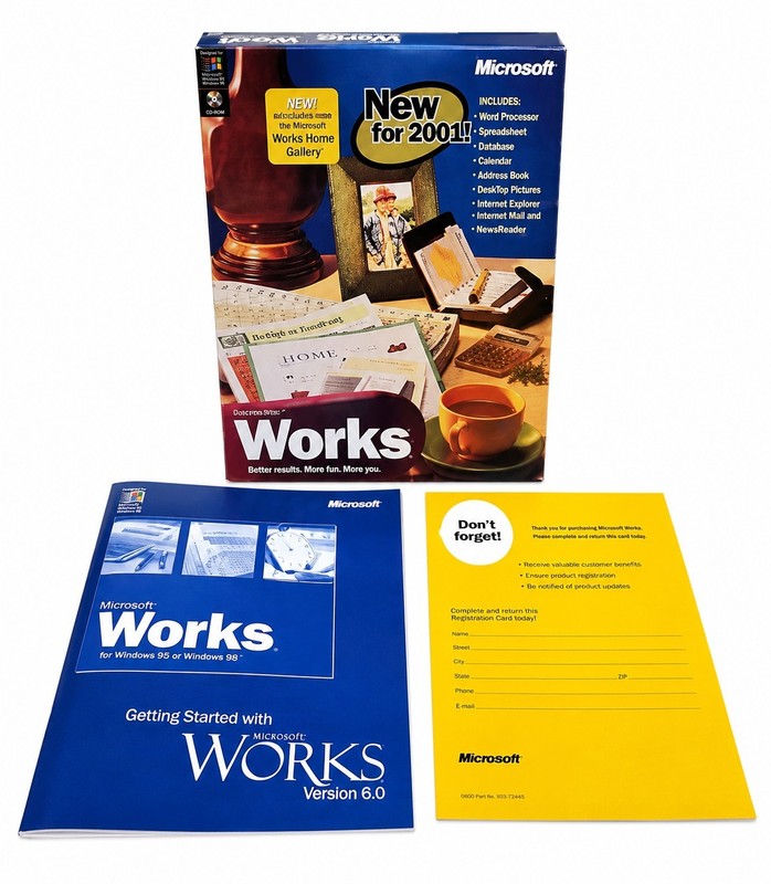 Microsoft Works 6.0 CIB Vintage PC Software CD-ROM Windows Productivity Suite