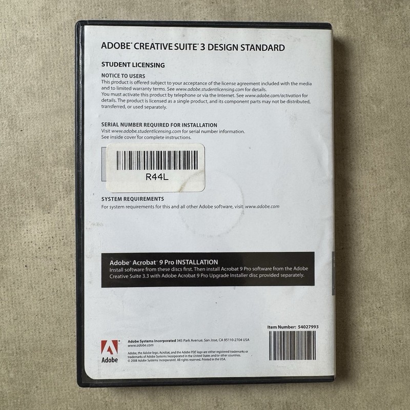 Adobe Creative Suite 3 Design Standard CS3 For Mac Student License W/serial 2008 gallery