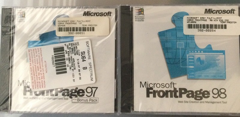 Microsoft FrontPage 97 & 98 Software CD Sealed lot NEW