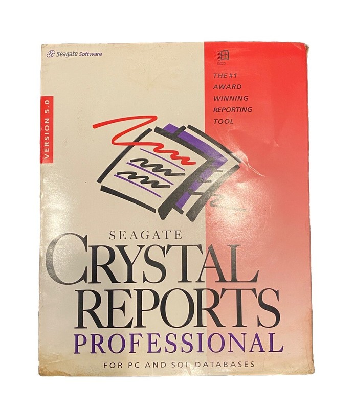 SEAGATE CRYSTAL REPORTS PROFESSIONAL 5.0 PC SQL DATABASES 16Bit 3.5″ DISKS B4509