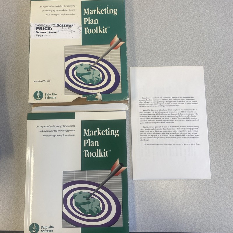 Palo Alto Marketing Plan Toolkit, Macintosh Version, DISKS SEALED
