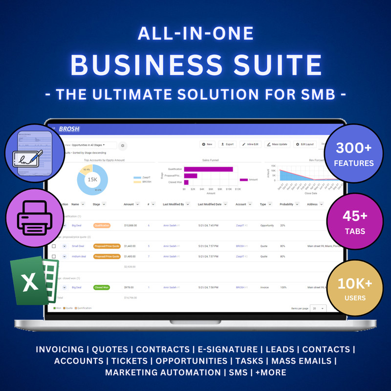 LIFETIME DEAL: CRM and marketing automation, E-Signature, Mass email+sms – BROSH