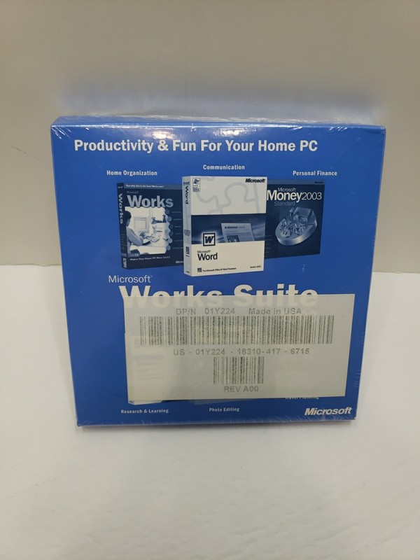 Microsoft Works Suite 2003 – Comes With Product Key New Sealed – Quick Shipping
