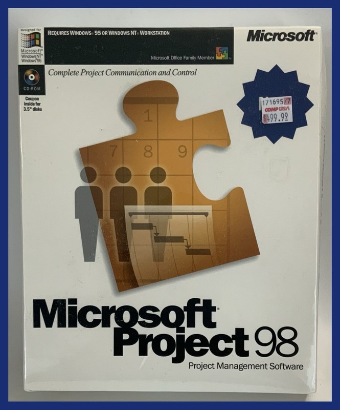 Microsoft Project 98 Full Version For PC Project Mgmt Software – NEW SEALED BOX