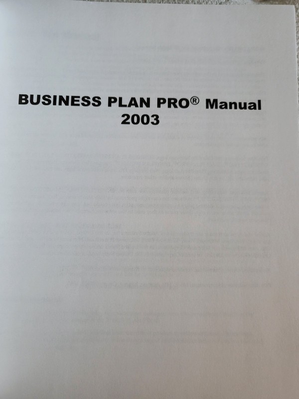 BUSINESS PLAN PRO 2003 [Old Version] **BRAND NEW** CD and Manual, Never Used gallery