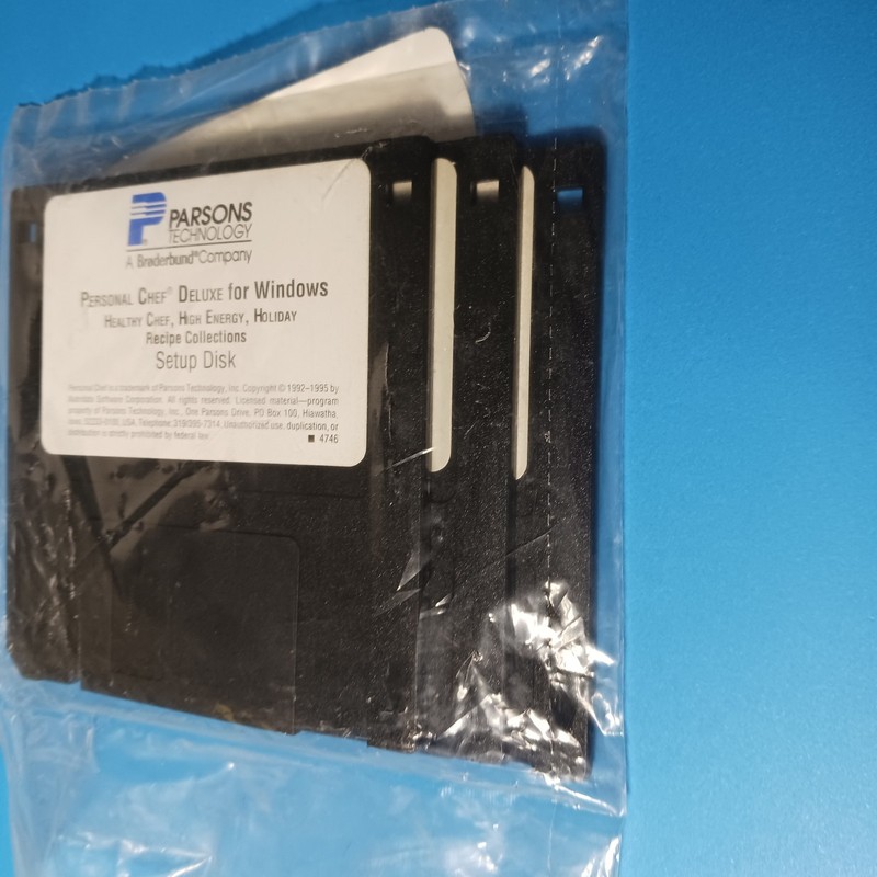 Parsons Technology 3.5" Diskettes Personal Advocate Chef Deluxe NEW gallery